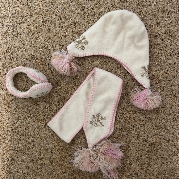 Gap Kids Embroidered Scarf, Hat and Ear Muffs - Picture 1 of 2
